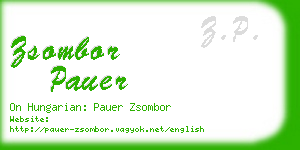 zsombor pauer business card